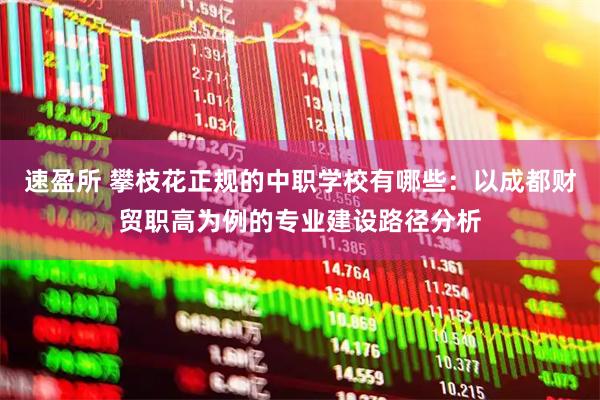 速盈所 攀枝花正规的中职学校有哪些：以成都财贸职高为例的专业建设路径分析