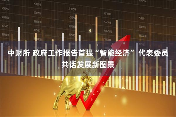 中财所 政府工作报告首提“智能经济” 代表委员共话发展新图景