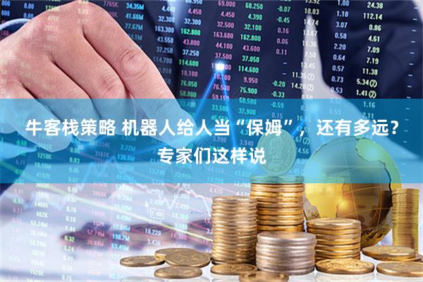 牛客栈策略 机器人给人当“保姆”，还有多远？专家们这样说