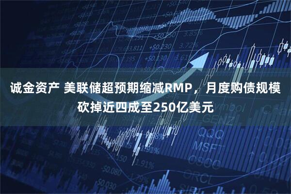 诚金资产 美联储超预期缩减RMP，月度购债规模砍掉近四成至250亿美元