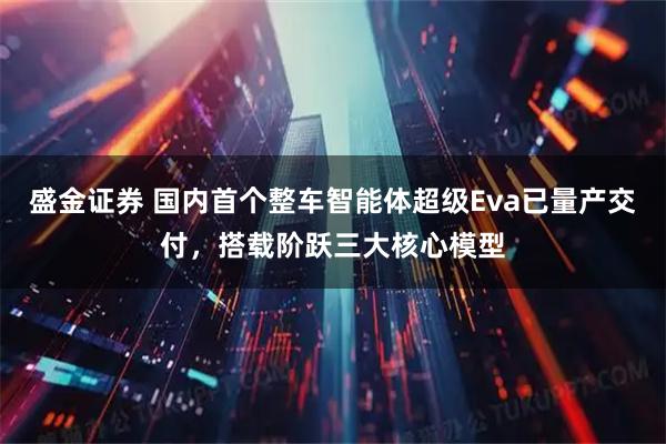 盛金证券 国内首个整车智能体超级Eva已量产交付，搭载阶跃三大核心模型