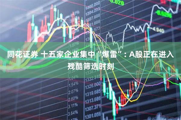 同花证券 十五家企业集中“爆雷”: A股正在进入残酷筛选时刻